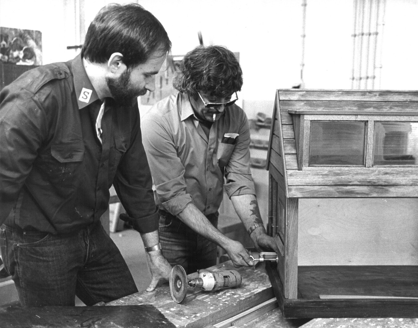  De werkplaats in 1962,  foto: Ruud Tinga
