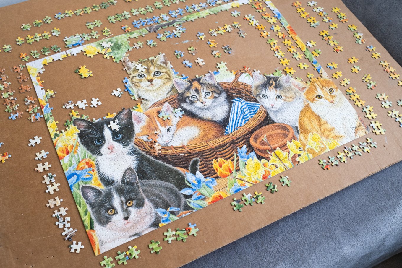 De puzzel van katten  