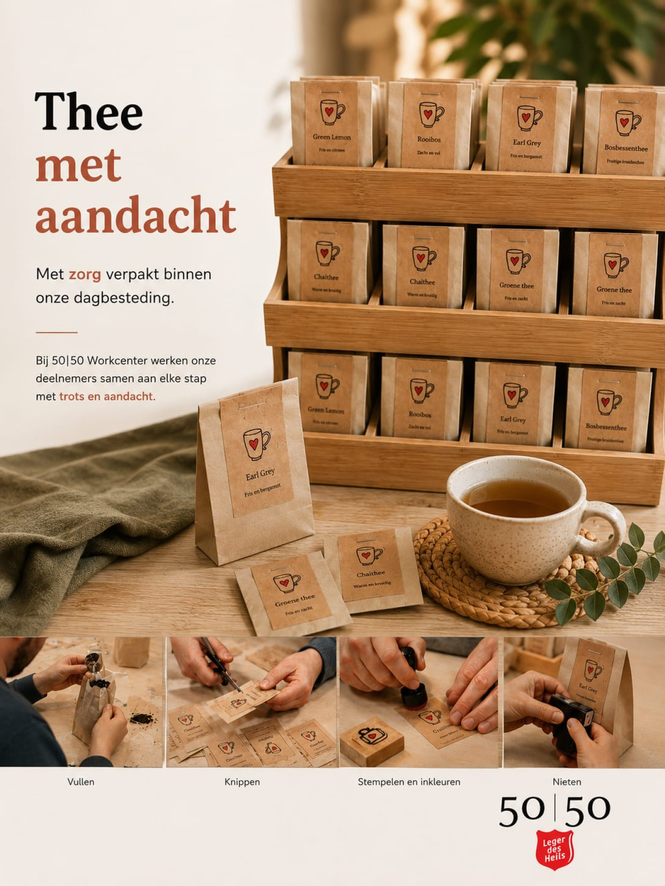  Thee met aandacht 