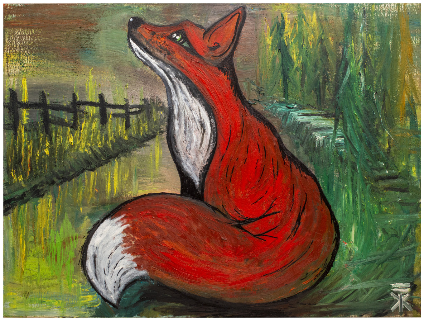 Schilderij vos  