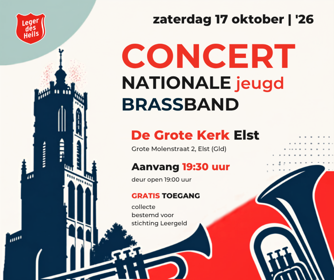  Concert 17 oktober | Nationale Jeugd Brassband 