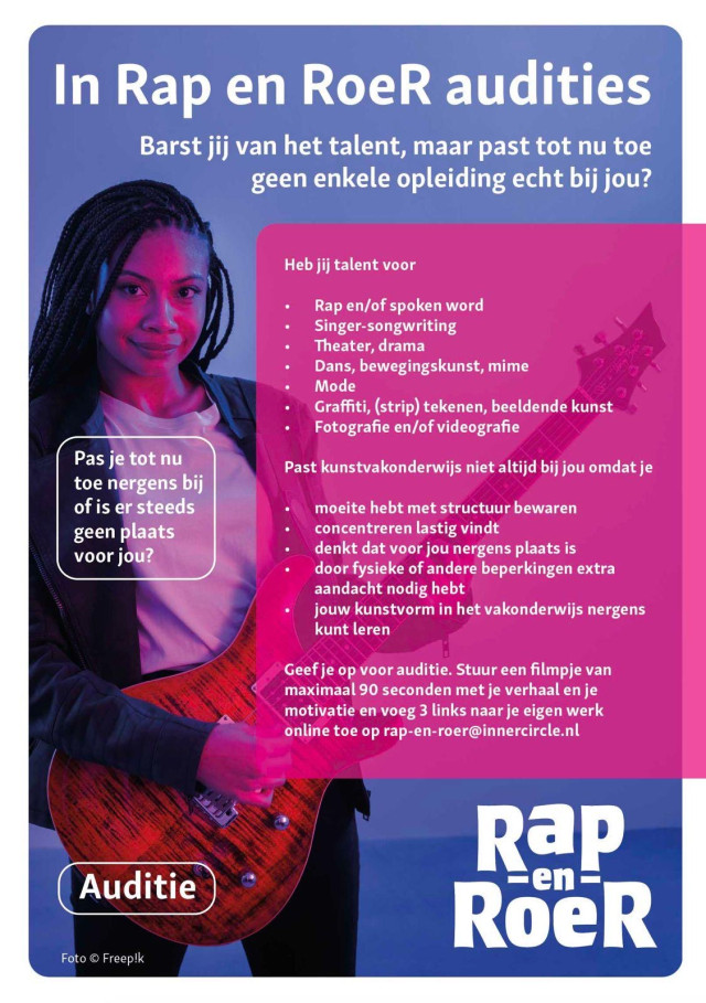 Audities 'In Rap en Roer'
