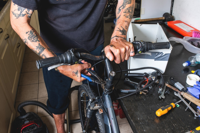Domus bewoner fiets