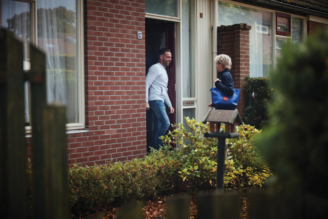 Huisbezoek ambulant begeleider bij een deelnemer