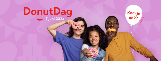 Kom naar de DonutDag op de eerste vrijdag van juni!