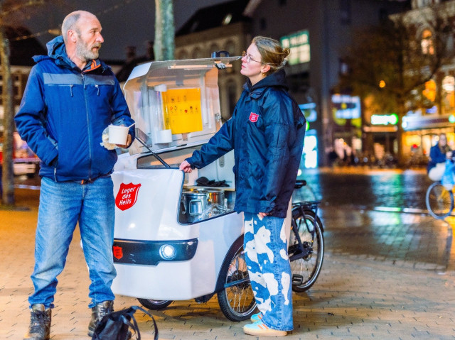 Veldwerk Leger des Heils - Soepfiets in actie